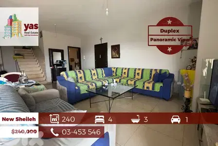 New Sheileh 240m2 | Duplex |  Panoramic View | Luxury | Calm | EL/TO