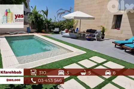 Kfarehbab 310m2 | 300m2 Terrace&Garden |Luxury| Furnished | PA |