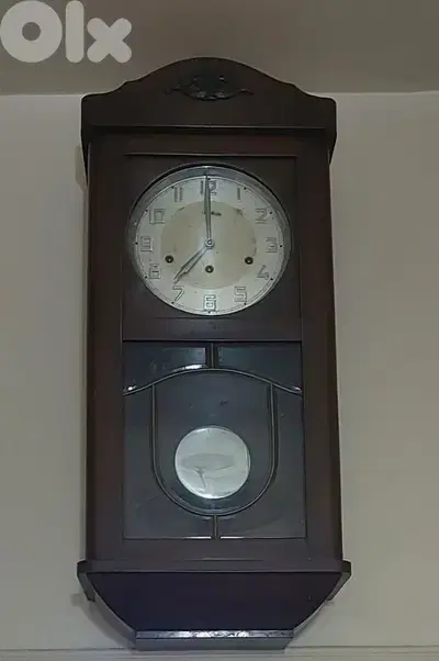 wall Clock Antique  ساعة حيط انتيك المانية قديمة تعباية يدوي شغالة