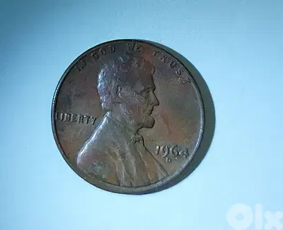 USA penny One Lincolin cent 1964D