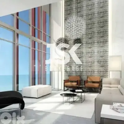 L18955 -Duplex Penthouse with Amazing Sea View For Sale in Mar Mikhael