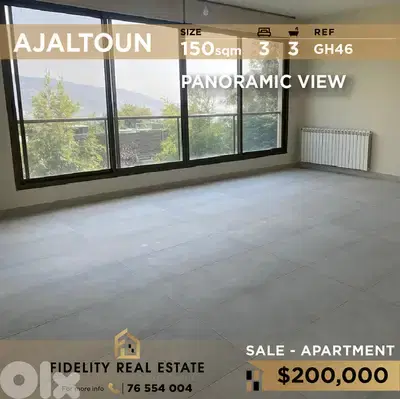 Apartment for sale in Ajaltoun GH46 شقة للبيع في عجلتون