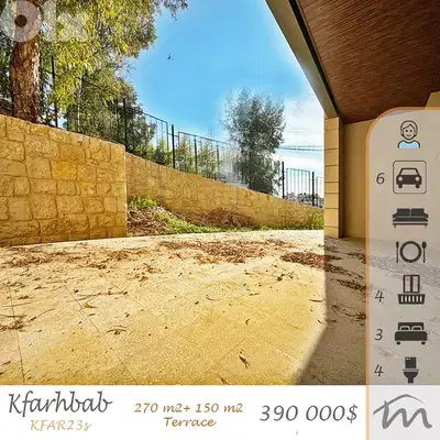 Kfarehbab | Brand New 270m² + 150m² 2 Terraces | 6 Underground Parking