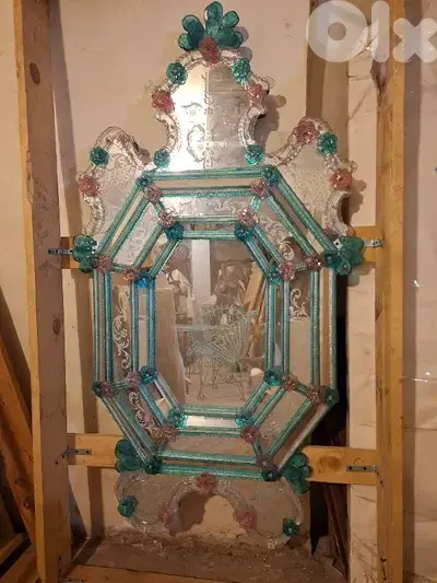 mirror murano مراية مورانو رائعة جدا الوان مميزة انتيك