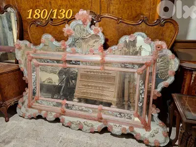 vintage mirror murano مراية مورانو رائعة جدا ومميزة انتيك