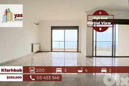 Kfarhbab 200m2 |  High End | Partial View | Quiet Area | IV