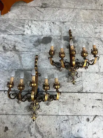pair frensh applique bronze ابليك عدد ٢ برونز فرنسي من اجمل القطع روعة