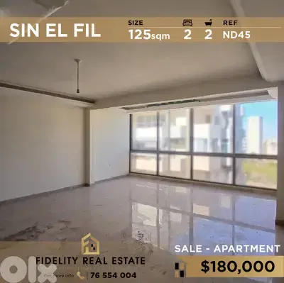 Apartment for sale in Sin El Fil ND45 شقة للبيع في سن الفيل