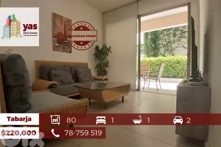 Tabarja/Aqua 80m2 | 45m2 Terrace | Furnished Chalet | Sale Or Rent|ABA