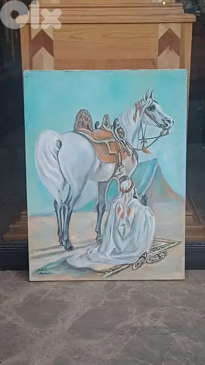 لوحة رسم زيتي لبنانية