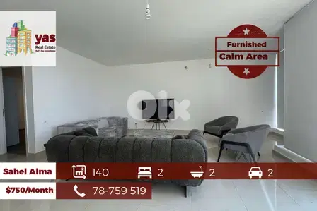 Sahel Alma 140m2 | Brand New | Furnished | Rent | Quiet Street | EH/IV