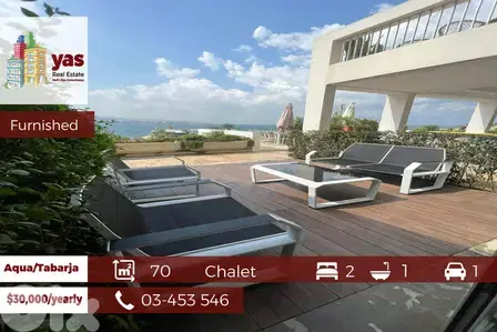 Tabarja / Aqua2  70m2 | Terrace | Furnished | Rent | Sea View | IV