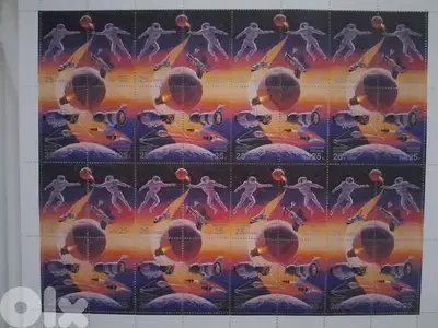 STAMPS RUSSIA 1992 ARC SHEET SPACE YEAR COSMOS SPACE YEAR