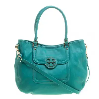 Tory Burch turquoise leather Amanda hobo