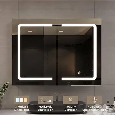 IKEA bathroom mirror with cabinet