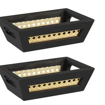 Wenko Storage Baskets Set Of 2 Pcs L 20 x W 14.1 x H 6 cm - سلال تخزين