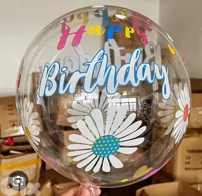 transparent happy birthday balloon
