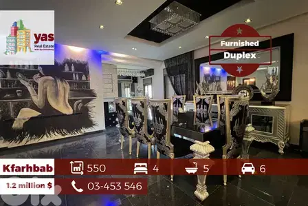 Kfarhbab 550m2  | Furnished Duplex | Prime Location | Catch | EH/IV