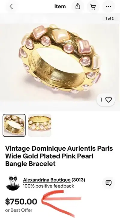 Old bracelet from 1980 Dominique Paris Aurientis original theprice700$