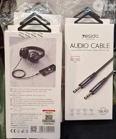 YESIDO AUDIO CABLE DUAL 3.5MM AUX CABLE