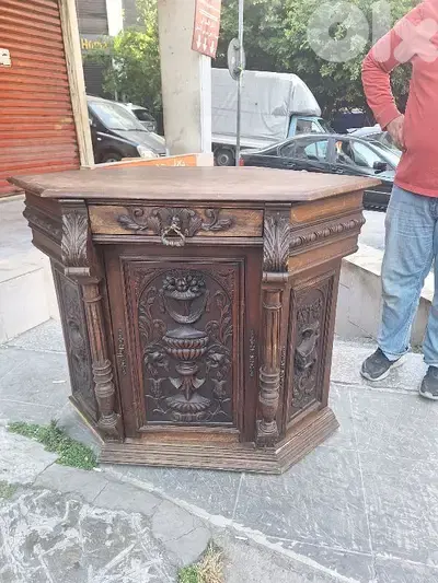 باهو زاوية انتيك خشب سنديان فرنسي رائع جدا