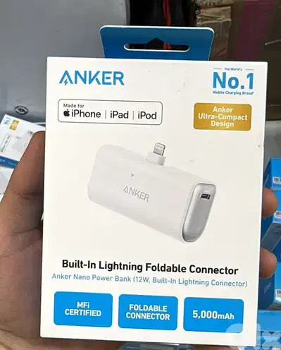 Anker Nano power bank 5,000mah (12w , built-in Lightning connector)