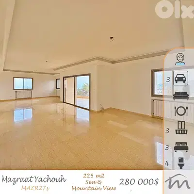 Mazraat Yashouh | Great Building Status | Huge Balcony | Open View