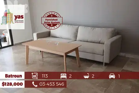 Batroun 113m2 | Renovated | Solar System | Brand New | Furnished | HJ