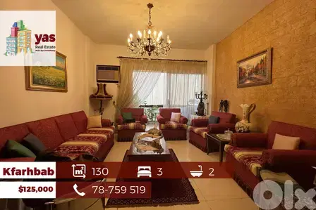 Kfarhbab 130m2 | Flat | Prime Location | Calm Street  |EH/IV