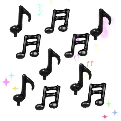 Music Note Aluminum Foil Balloons (10pcs) Party & Event Decorations