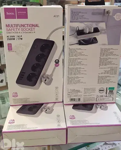 HOCO MULTIFUNCTION SAFETY SOCKET AC21