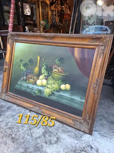 لوحة رسم زيتي مع كادر خشب مميزة سعر لقطة painting