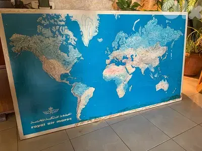 vintage airline world map