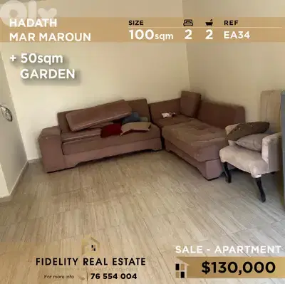 Apartment for sale in Hadath mar maroun EA34 شقة  للبيع في حدث