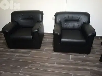 Leather sofa set طقم جلد