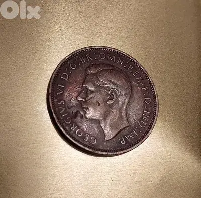 England 1938 large bronze one penny KGVI