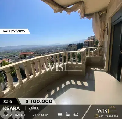 138 SQM Apartment for SALE in Ksara - Zahle!