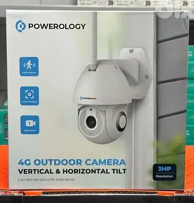 Powerology wireless outdoor camera with solar panel