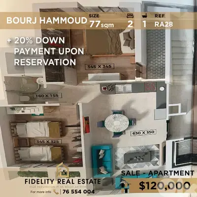 Apartments for sale in Bourj Hammoud RA28 شقق للبيع في برج حمود
