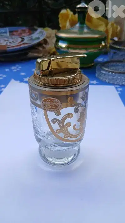 Cristal Table Lighter and Ashtray
