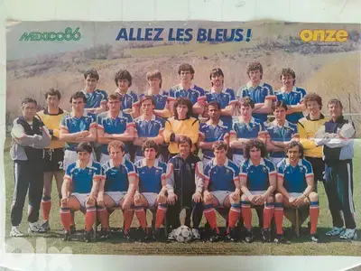 1986 Mondial Mexico  rare poster France + full Schedule