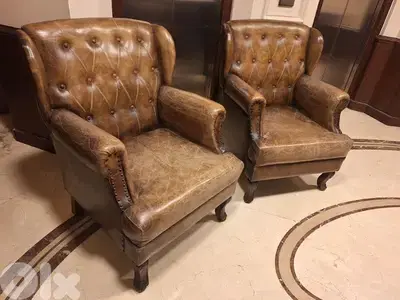 two pieces of chesterfield genuine leather Timothy oulton England