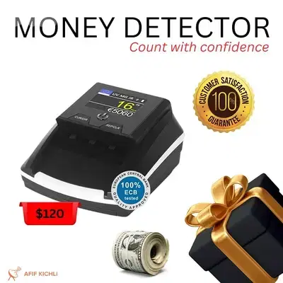 Fake Money Detector USD EURO LBP مكنة كشف العملة المزورة