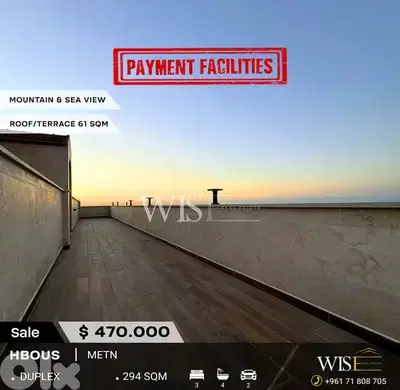 Stunning 294 SQM Duplex for SALE in a Prime Location In Hbous!