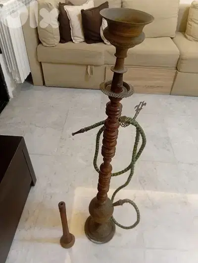 اركيلي انتيك فرنسي نحاس وخشب