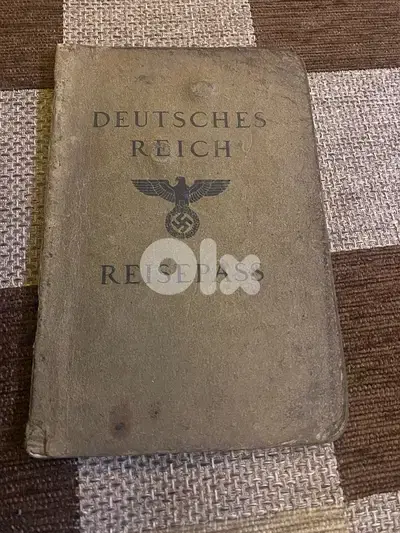باسبور نازي الماني خدم في الحرب العالمية الثانية Nazi passport