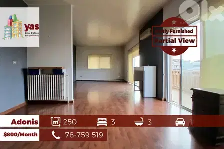 Adonis 250m2 | Partly Furnished | Land | Partial View | IV