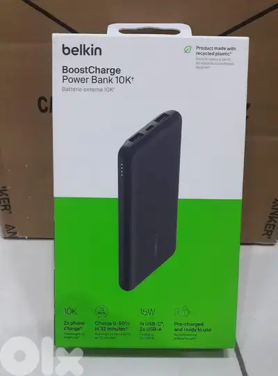 Belkin boostcharge power bank 10k 15w black