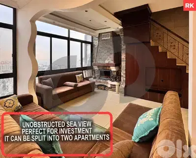 Unobstructed Sea View, duplex, metn, bsalim/بصاليم REF#RK128138