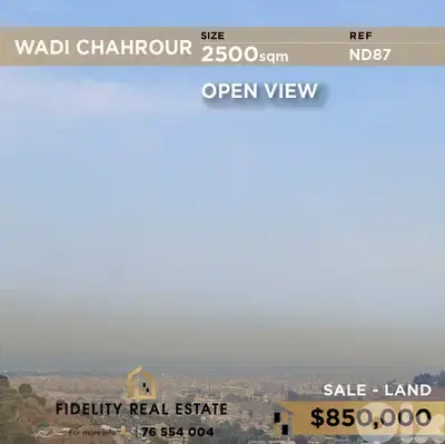 Land for sale in Wadi Chahrour ND87 أرض للبيع في وادي شحرور